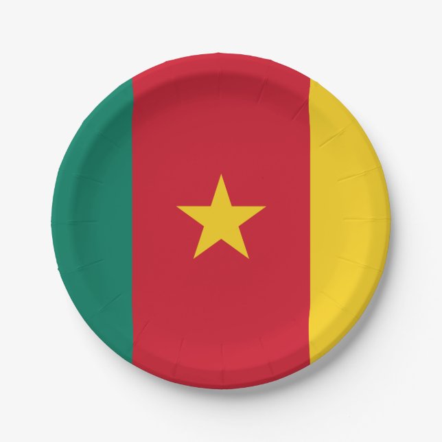 Cameroon Flag Paper Plates (Front)