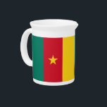 Cameroon Flag Pitcher<br><div class="desc">Pour with pride using this eye-catching pitcher adorned with the flag of Cameroon. Boldly displaying the green, red, and yellow vertical stripes with the distinctive central yellow star, this patriotic pitcher brings a vibrant splash of Cameroonian identity to any gathering, whether it's a family meal, festive celebration, or cultural event....</div>