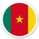 Cameroon Flag Round Sticker
