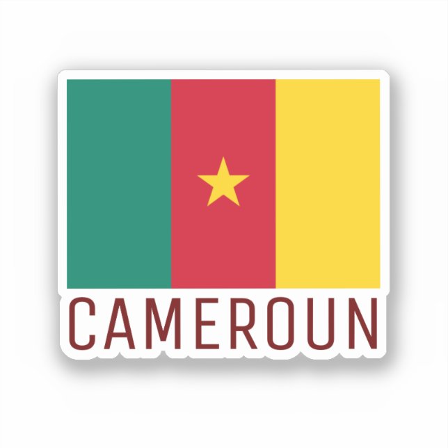 Cameroon Flag Sticker (Front)