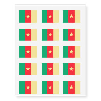 Cameroon Flag Temporary Tattoos
