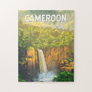 Cameroon Illustration Travel Art Vintage Jigsaw Puzzle