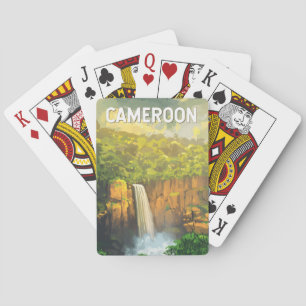 Cameroon Illustration Travel Art Vintage Poker Cards