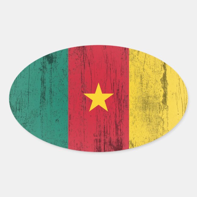 Cameroon Oval Sticker (Front)