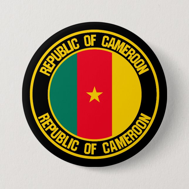 Cameroon Round Emblem Button (Front)