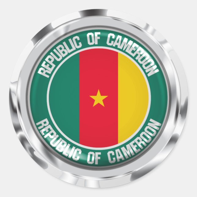 Cameroon Round Emblem Classic Round Sticker (Front)