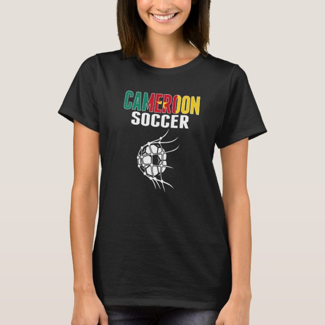 Cameroon Soccer Ball In Net Cameroonian Football S T-Shirt (Front)
