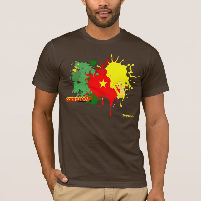 Cameroon Splash Dark T-Shirt (Front)
