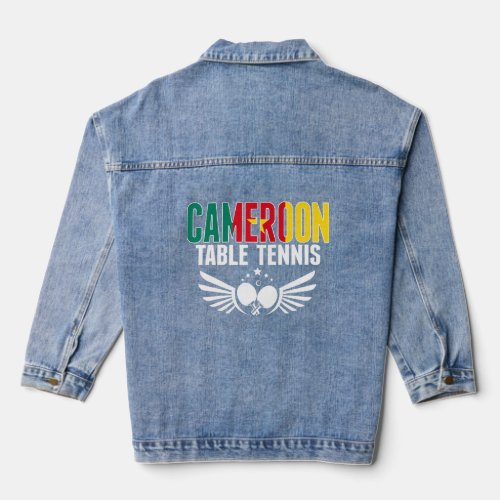 Cameroon Table Tennis   Support Cameroonian Ping P Denim Jacket