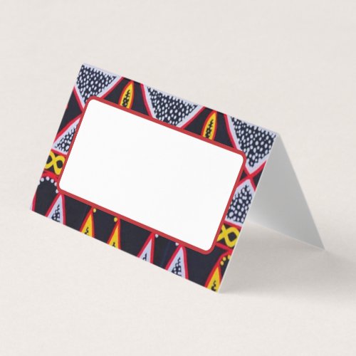 Cameroon Toghu Pattern Place Cards