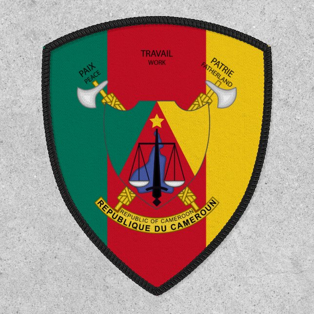 Cameroonian Flag & Coat of Arms, Flag of Cameroon Patch (Front)