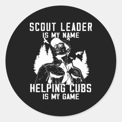 Camg Scoutmaster Scout Leader Classic Round Sticker