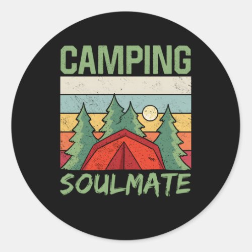 Camg Soulmate Camp Campfire Camper Campsite Classic Round Sticker
