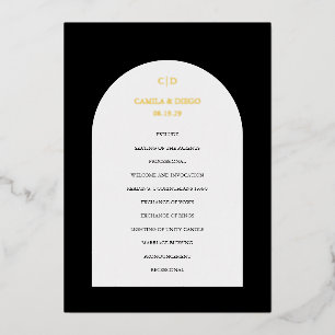 Camila Arch Modern Wedding Program