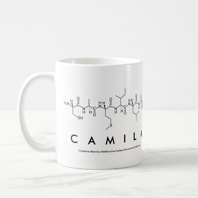 Camila peptide name mug (Left)