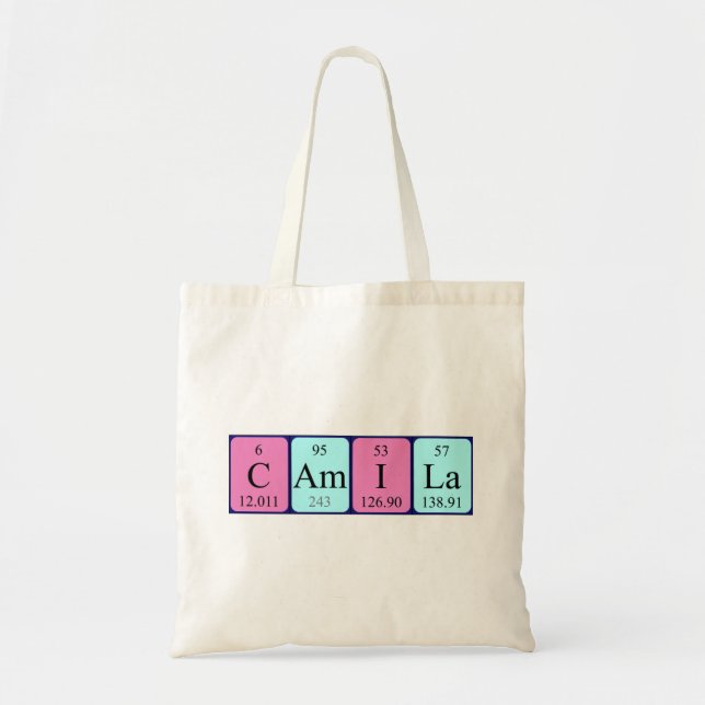 Camila periodic table name tote bag (Front)