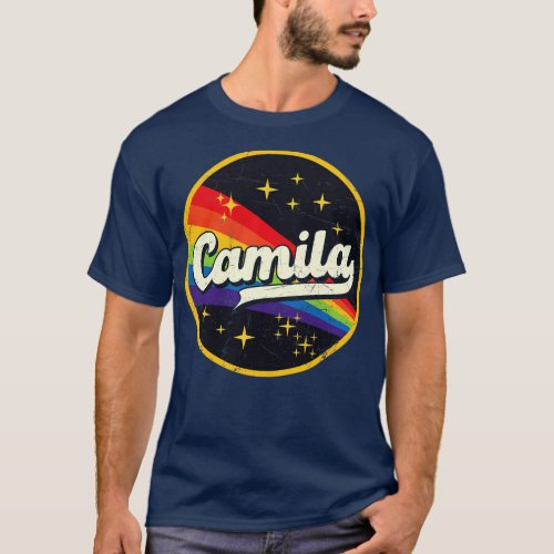 Camila Rainbow In Space Vintage GrungeStyle T_Shirt