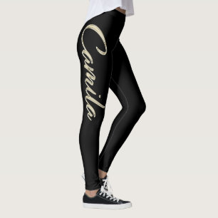 Camila white gold Handwriting Hose is not a German Leggings