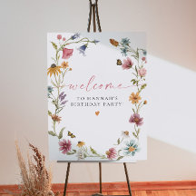 CAMILLA Boho Wildflower Girl 1st Birthday Welcome