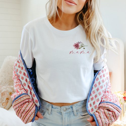 CAMILLA Boho Wildflower Mama Birthday T_Shirt