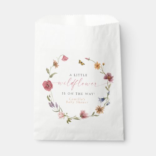 CAMILLA Butterfly Wildflower Girl Baby Shower Favor Bag