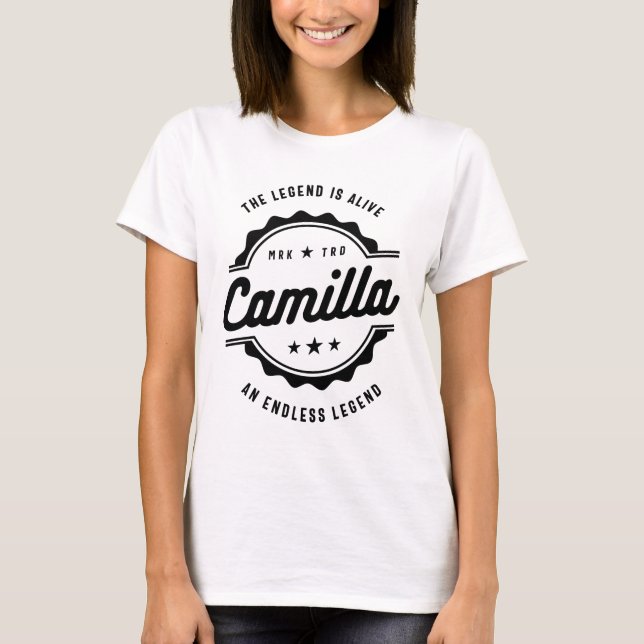 Camilla Personalized Name Birthday Gift T-Shirt (Front)