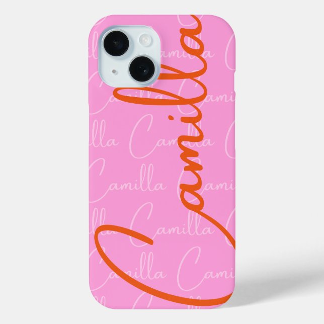 Camilla Repeating Name Pattern  Case-Mate iPhone Case (Back)