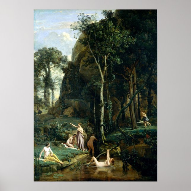 Camille Corot Diana and Actaeon Poster (Front)