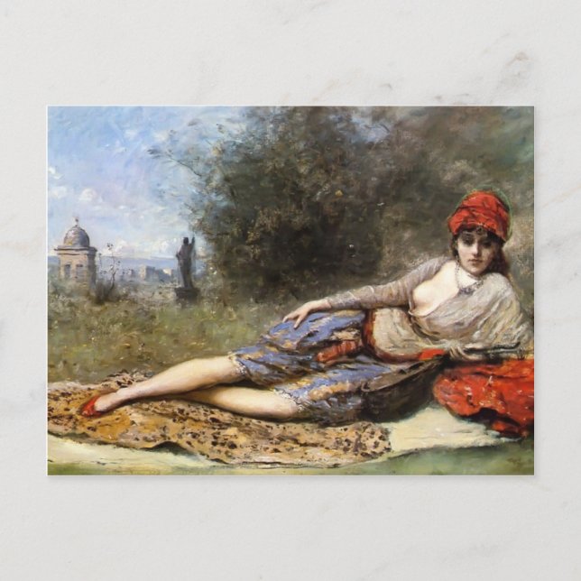 Camille Corot- Sicilian Odalisque Postcard (Front)