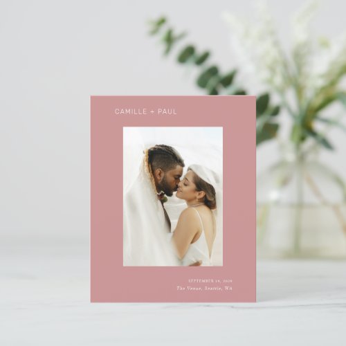 Camille English Rose Modern Wedding Save the Date