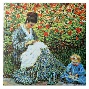 Camille Monet and Child, Ceramic Tile
