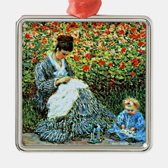 Camille Monet and Child, Metal Ornament (Front)