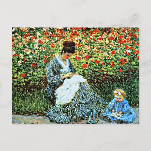 Camille Monet and Child Postcard