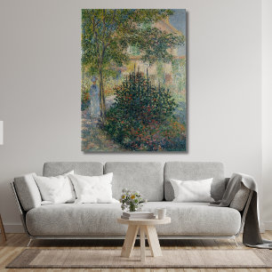 Camille Monet in Garden Argenteuil Canvas Print
