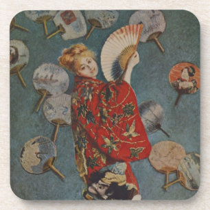Camille Monet in Japanese Costume by Claude Monet Beverage Coaster