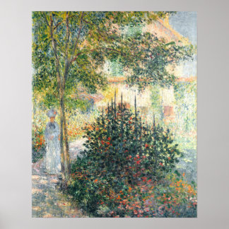 Camille Monet in the Garden at Argenteuil (1876) Poster