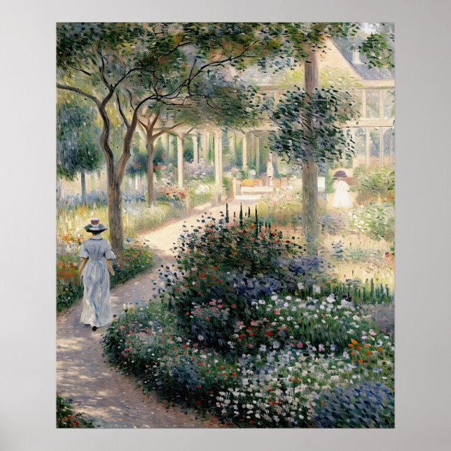 Camille Monet in the Garden at Argenteuil Poster (Front)