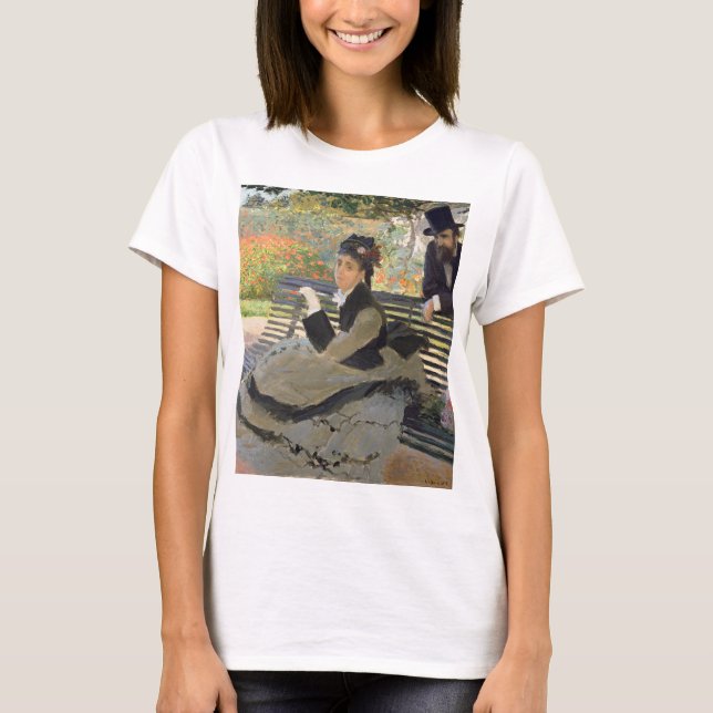 Camille Monet on a Bench  Claude Monet    T-Shirt (Front)