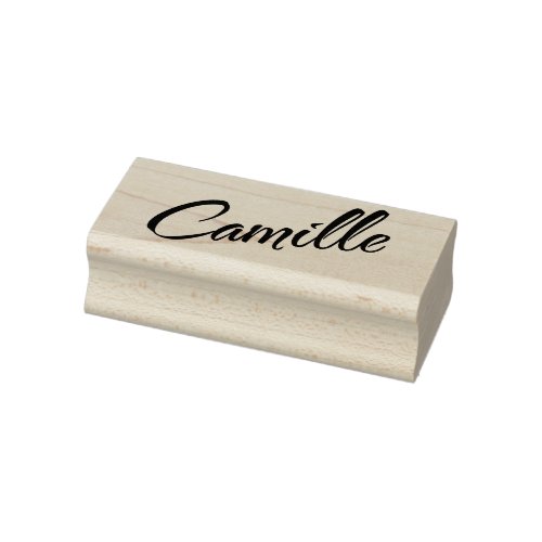 Camille name decorative script font lettering rubber stamp