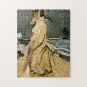 Camille on the Beach Monet Fine Art Jigsaw Puzzle