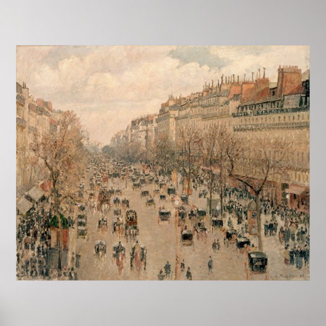 Camille Pissaro - Boulevard Monmartre Paris 1897 Poster (Front)
