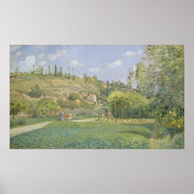 Camille Pissarro | A Cowherd at Valhermeil, Auvers Poster (Front)