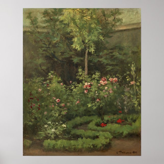 Camille Pissarro | A Rose Garden Poster (Front)