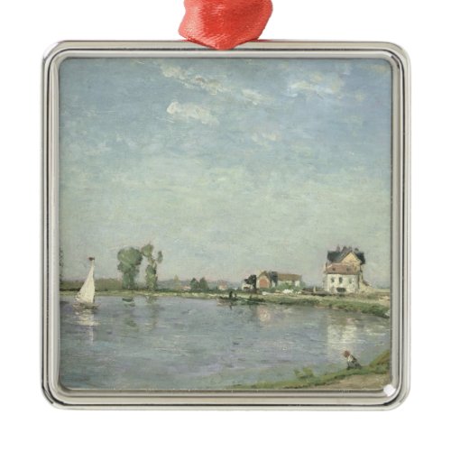 Camille Pissarro | At the River's Edge, 1871 Metal Ornament
