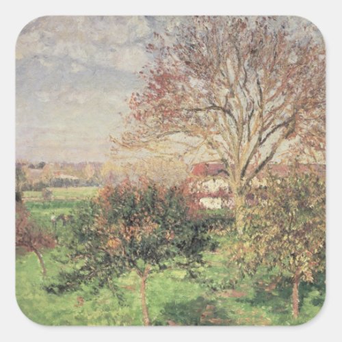 Camille Pissarro  Autumn morning at Eragny 1897 Square Sticker