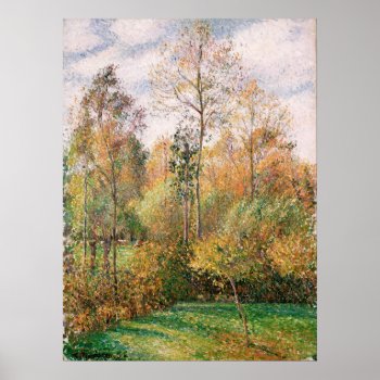 Camille Pissarro - Autumn  Poplars  Eragny Poster by masterpiece_museum at Zazzle