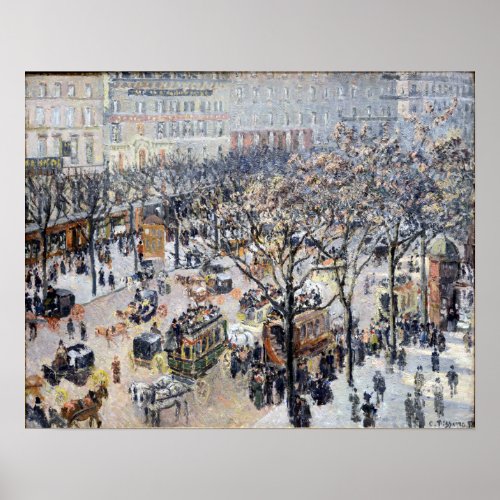 Camille Pissarro Boulevard des Italiens Morning Poster