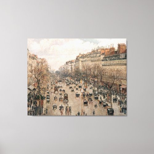 Camille Pissarro Boulevard Montmartre a Paris  Canvas Print