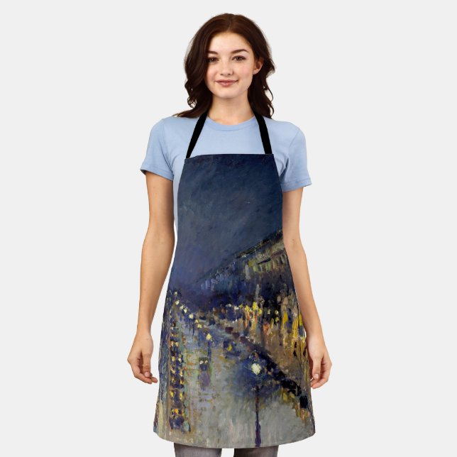 Camille Pissarro - Boulevard Montmartre at Night Apron (Worn)