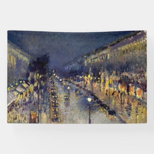 Camille Pissarro _ Boulevard Montmartre at Night Banner